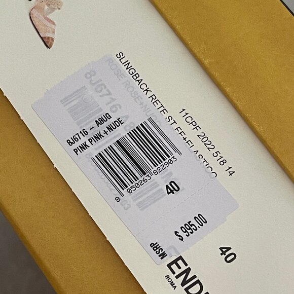 New In Box Fendi Colibri Slingback in Nude/Pink - Picture 12 of 14